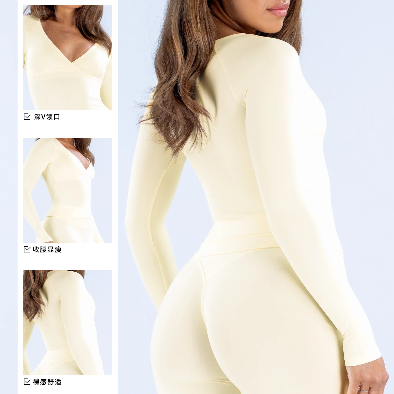 Pilates Yoga Wrap Top - Nuevo top deportivo de manga larga
