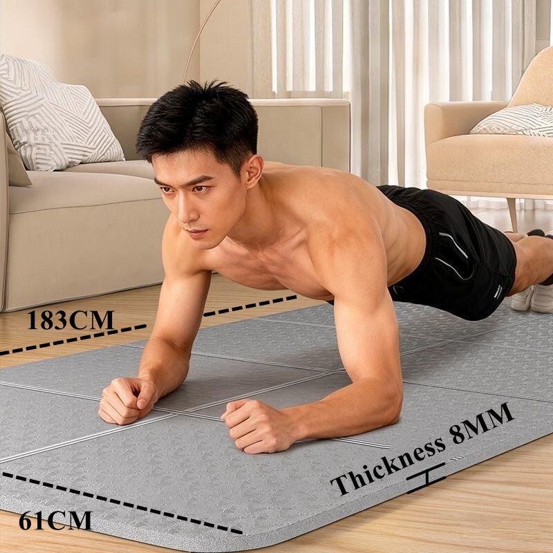 Pilates Yoga Mat Workout - Estera plegable de 183x61x0,8 cm, estera
