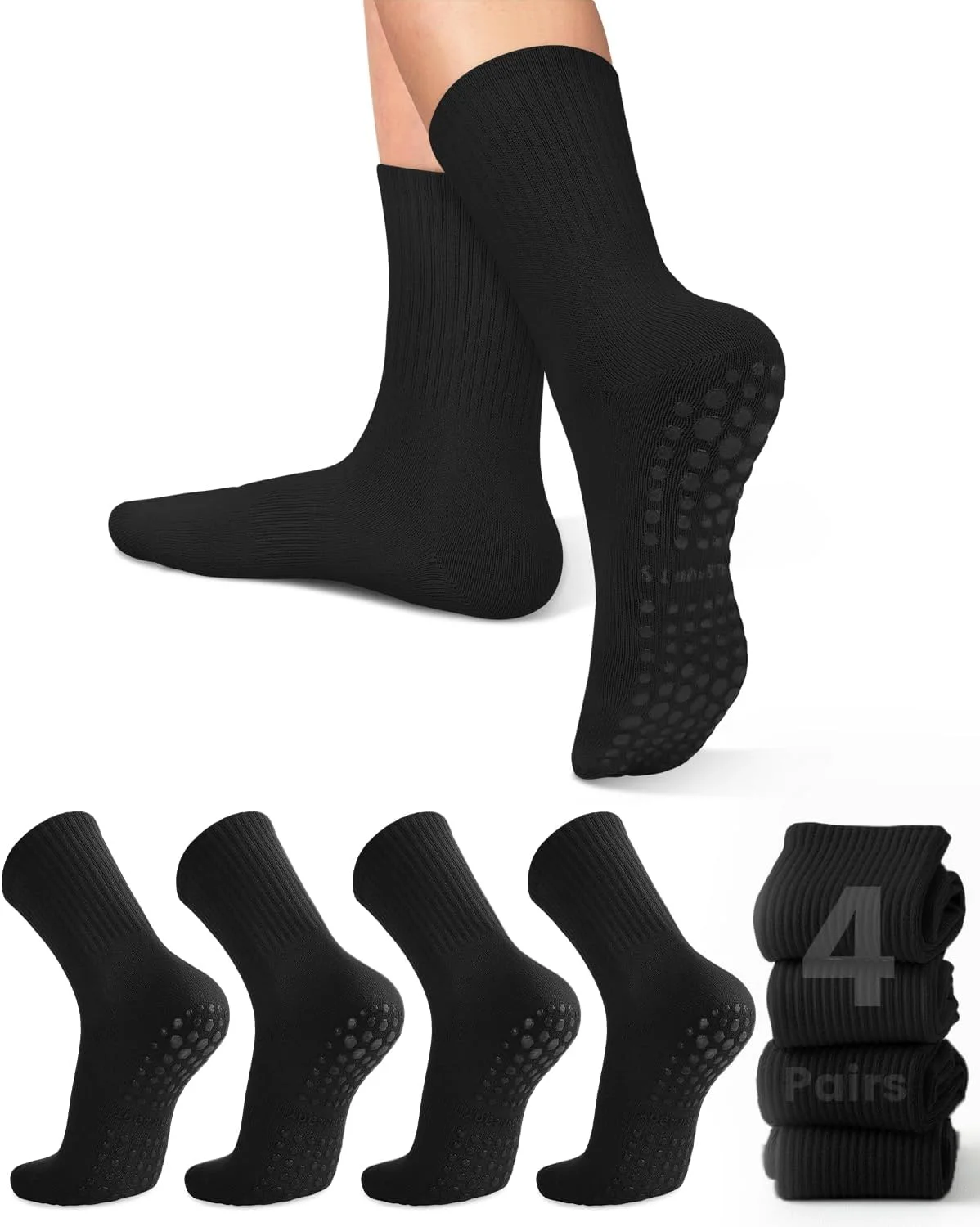 Pilates & Yoga With Harna - 4 pares de calcetines de yoga