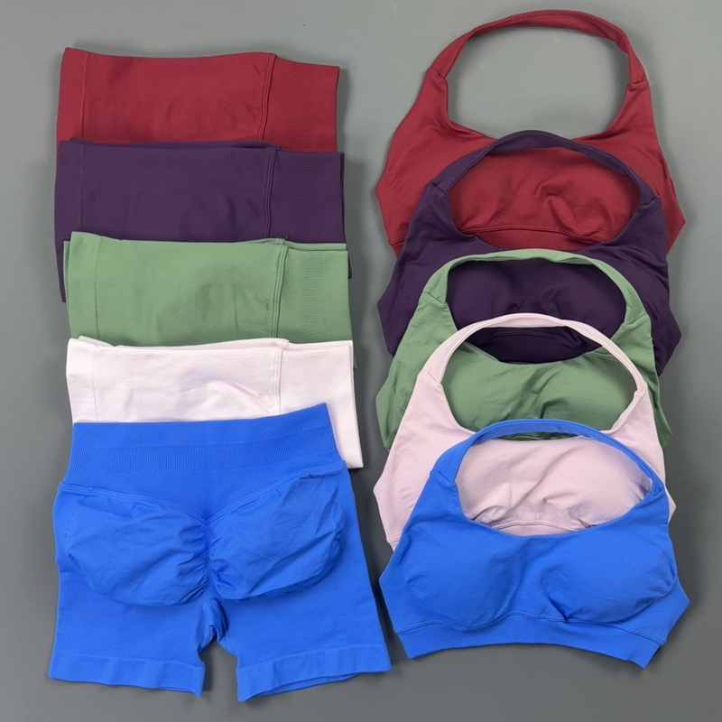 Pilates Yoga Wrap Top - Conjunto Deportivo Histello de 2 Piezas