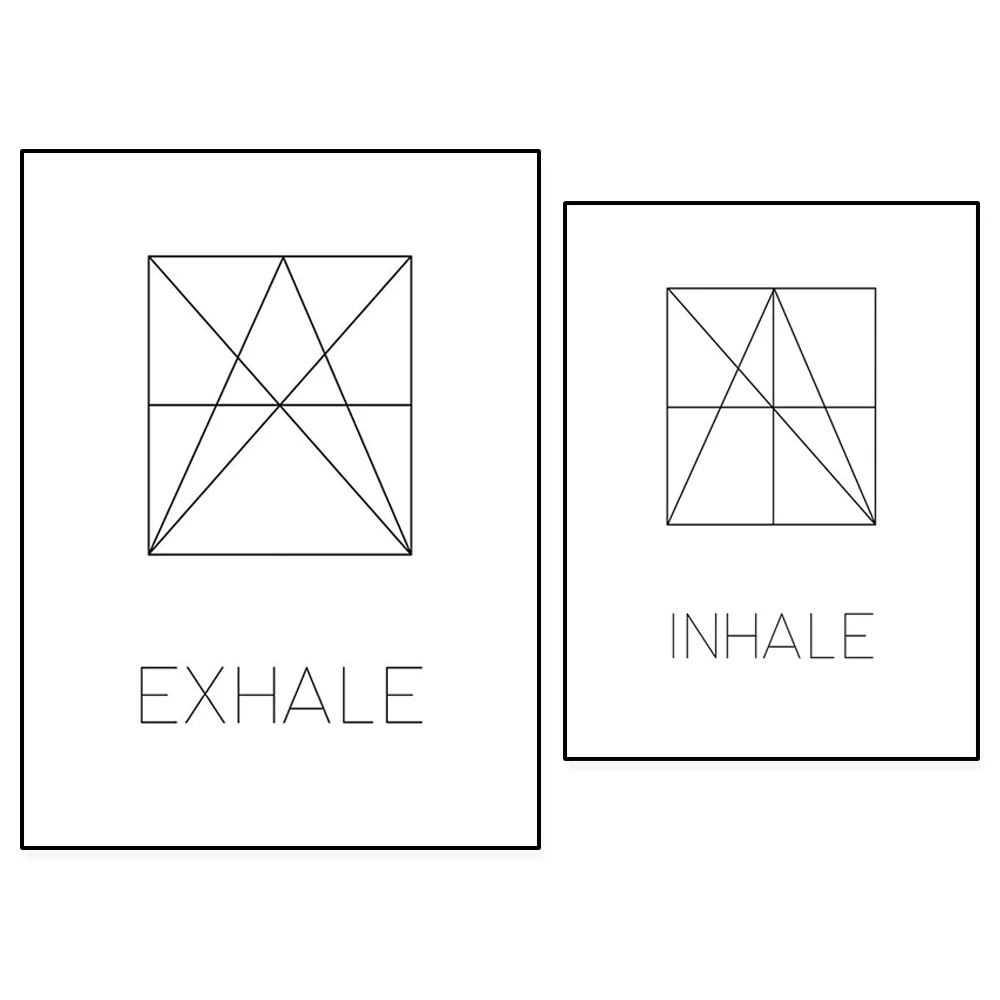 Pilates Yoga Gifts - Impresión Breathe Breathe, arte de pared,