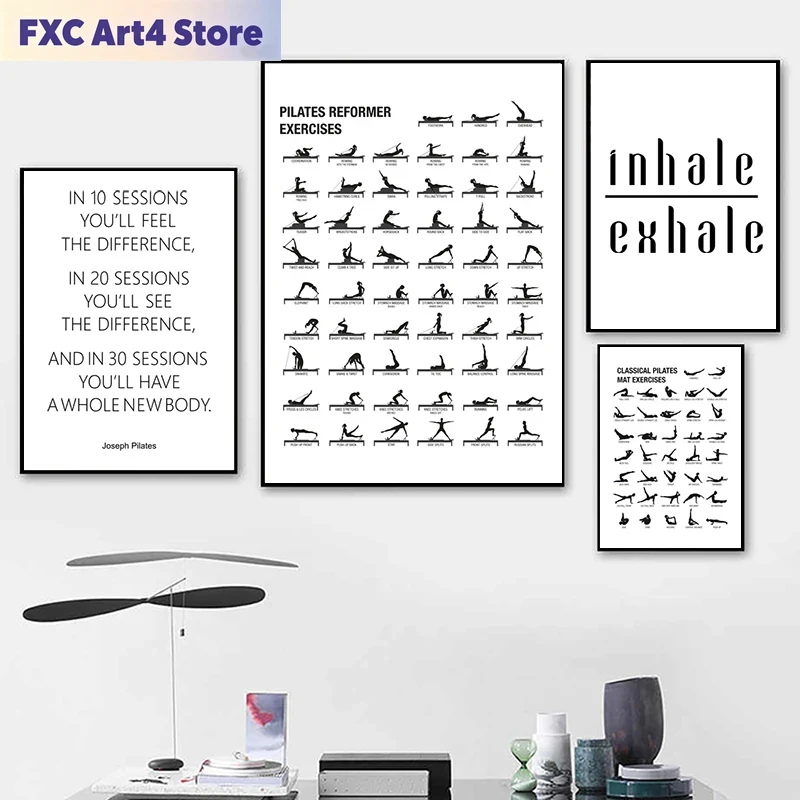 Pilates Yoga Gifts - Póster de Lona sin Marco para