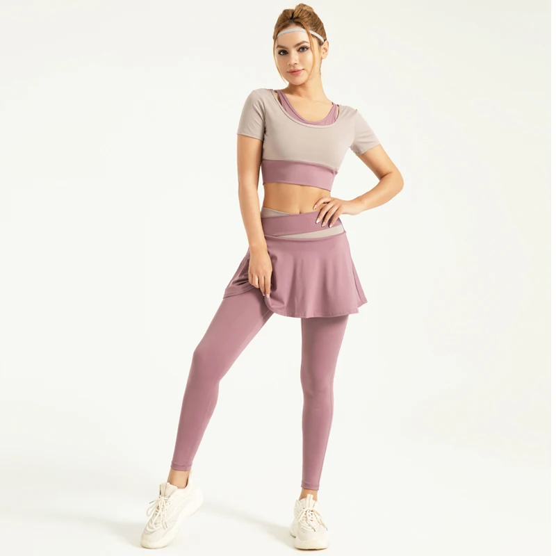 Pilates Yoga Morning - Conjunto de falda de tenis y