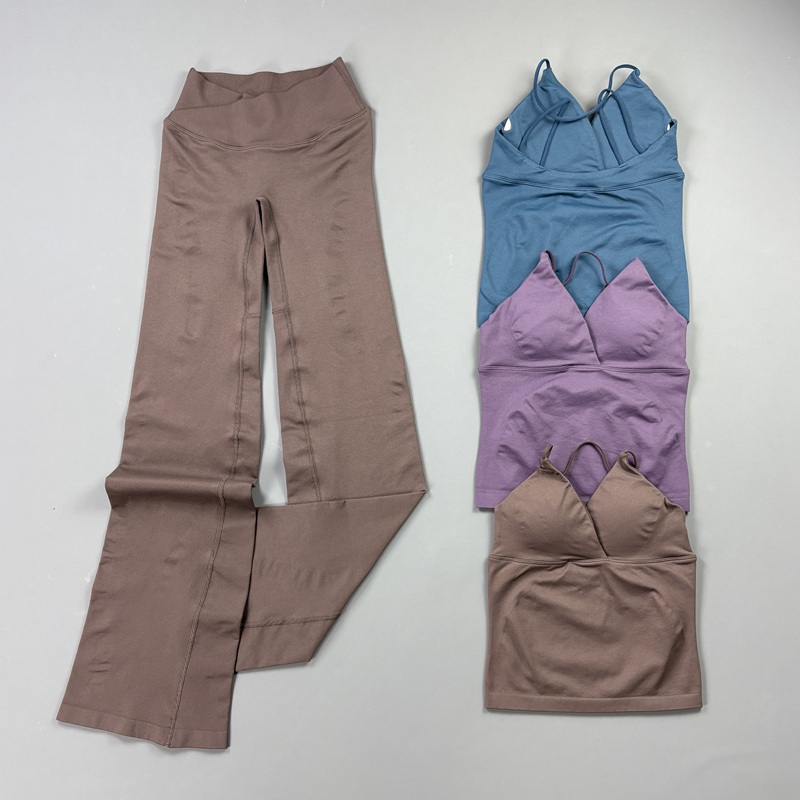 Pilates Yoga Wrap Top - Conjunto Deportivo de 2 Piezas para