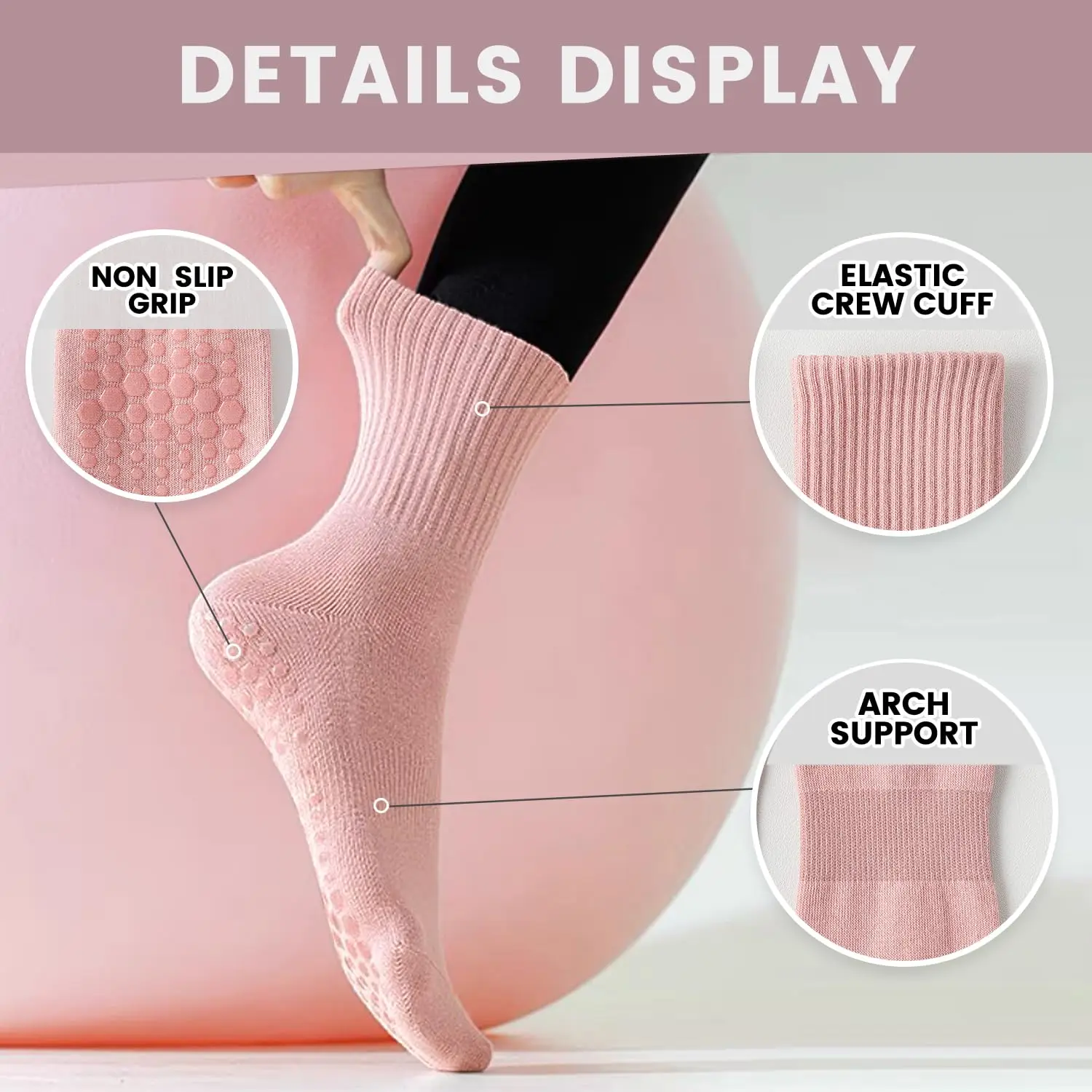 4 pares de calcetines de yoga  - Pilates & Yoga With Harna reseña y precio