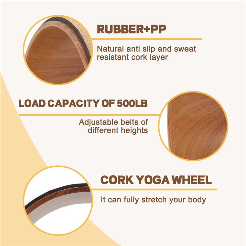 Rueda de yoga de corcho económ - Yoga Wheel Dharma reseña y precio